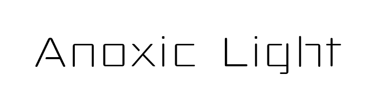 Anoxic Light  les polices de caractères gratuit tlcharger