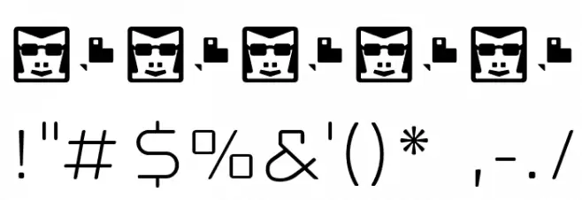 Anoxic Light Font OTHER CHARS