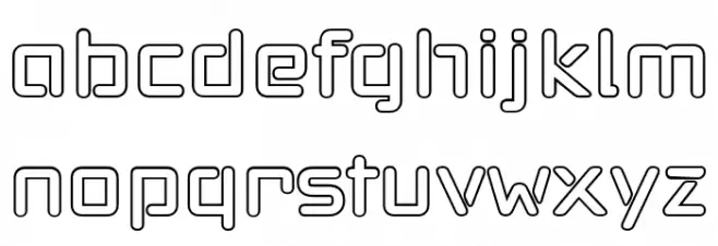 Anoxic Outline Medium フォント 小文字
