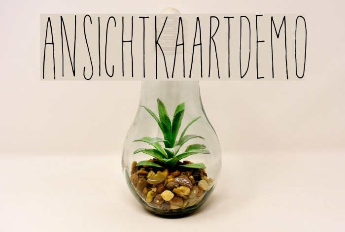 AnsichtkaartDEMO Font examples