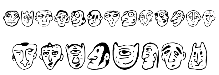 Ansigter Regular Font LOWERCASE