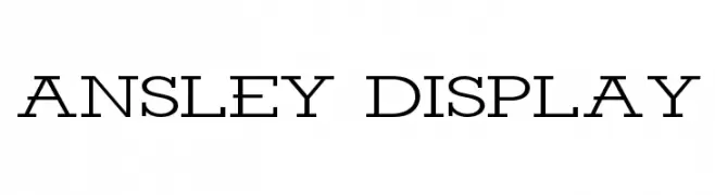 Ansley Display  नि: शुल्क फ़ॉन्ट्स डाउनलोड