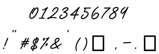 Anstery Script Font OTHER CHARS
