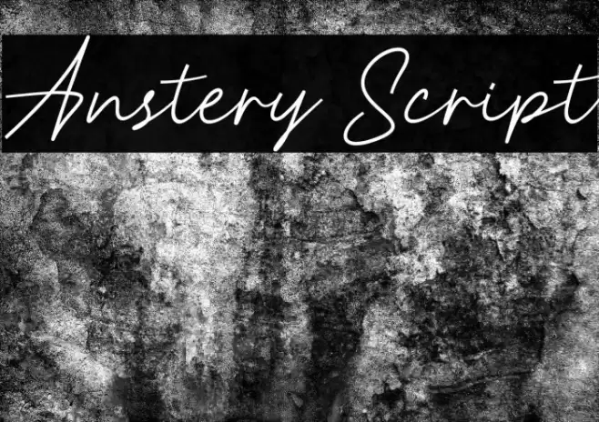 Anstery Script Font examples