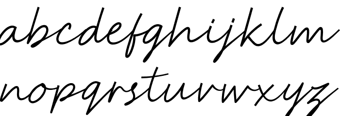 Anstery Script Font LOWERCASE