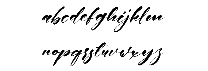 Anstting Kishon Font LOWERCASE
