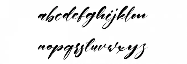 Anstting Kishon Font LOWERCASE