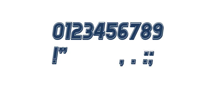 Answer 3D Filled Italic Other Characters