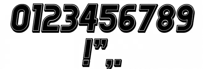 Answer 3D Filled Italic Font OTHER CHARS