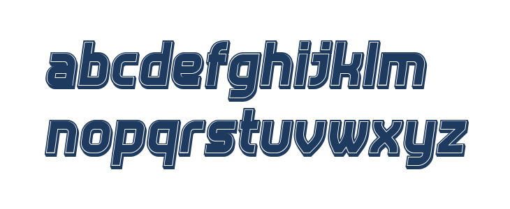 Answer 3D Filled Italic Lowercase