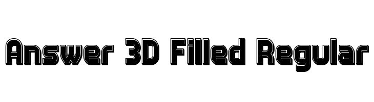 Answer 3D Filled Regular फ़ॉन्ट