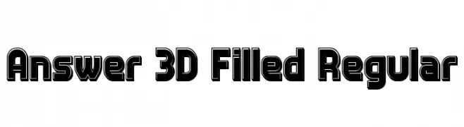Answer 3D Filled Regular 