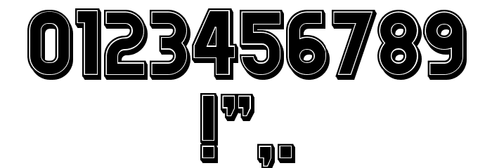 Answer 3D Filled Regular Font OTHER CHARS