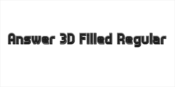 Answer 3D Filled Regular Logo