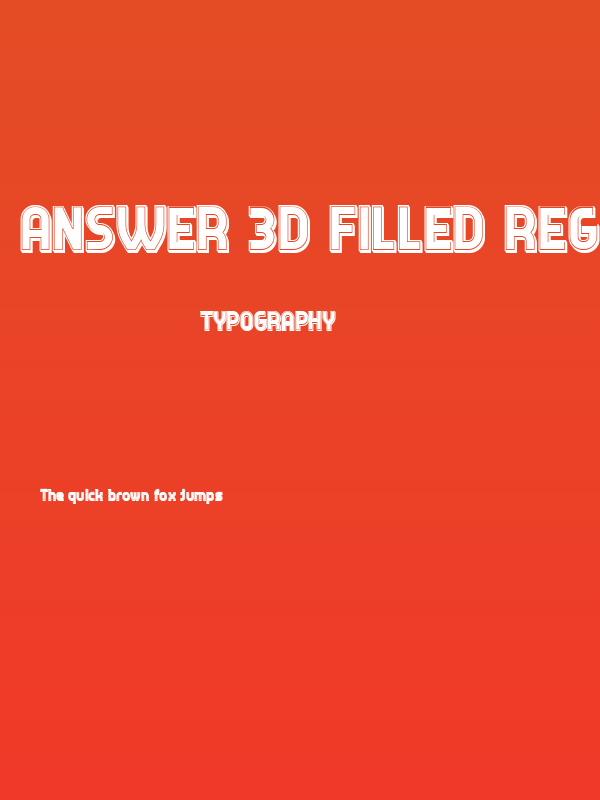 Answer 3D Filled Regular Poster