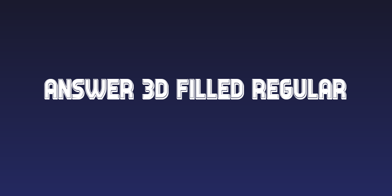 Answer 3D Filled Regular Social Header