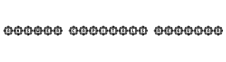 Answer Capitals Regular Font