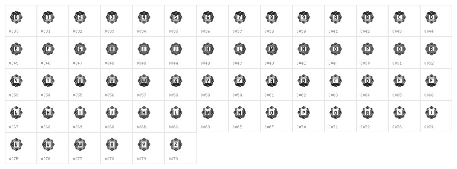 Answer Capitals Regular Character Map
