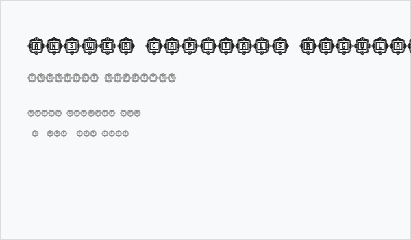 Answer Capitals Regular Business Card