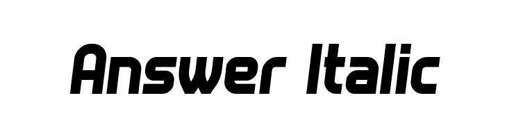 Answer Italic  Frei Schriftart Herunterladen