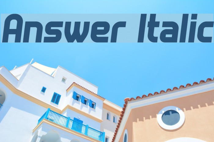 Answer Italic Font examples