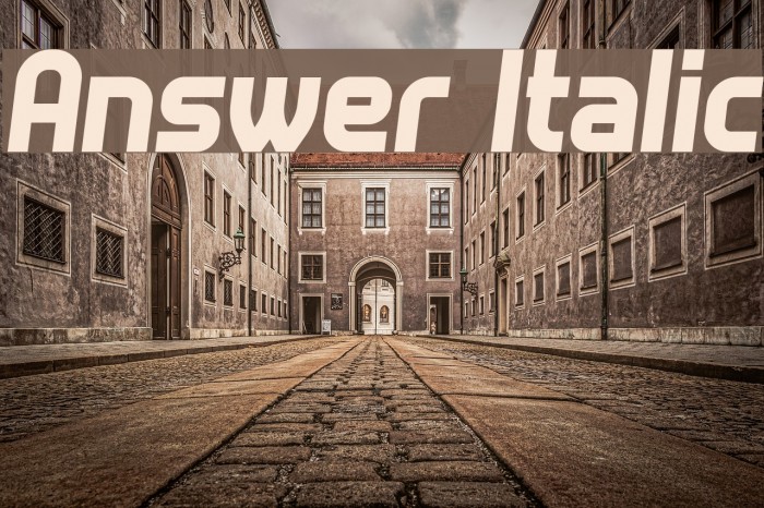 Answer Italic Font examples