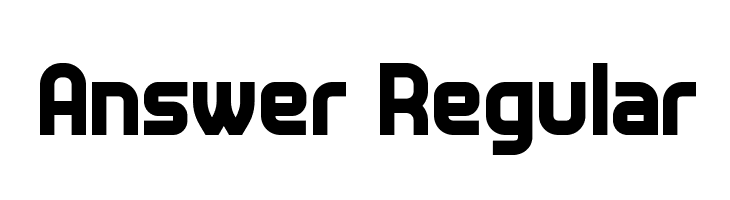 Answer Regular  フリーフォントのダウンロード