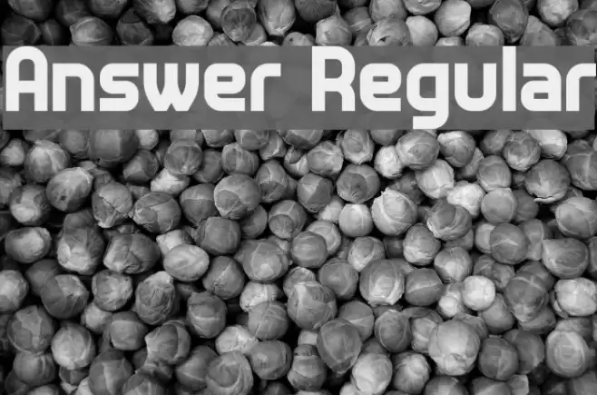 Answer Regular Font examples