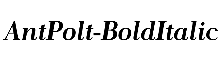 AntPolt-BoldItalic Font