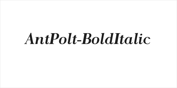 AntPolt-BoldItalic Logo