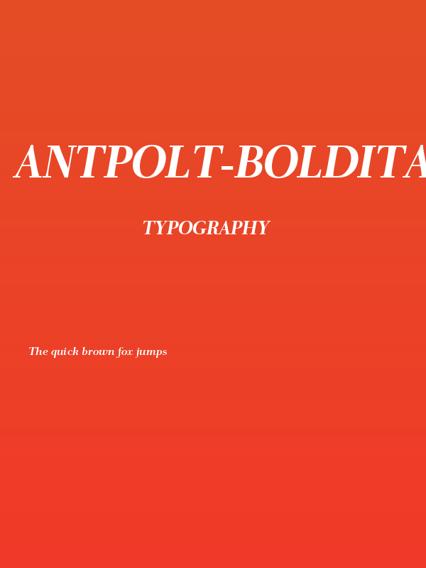 AntPolt-BoldItalic Poster