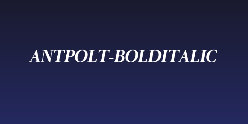 AntPolt-BoldItalic Social Header