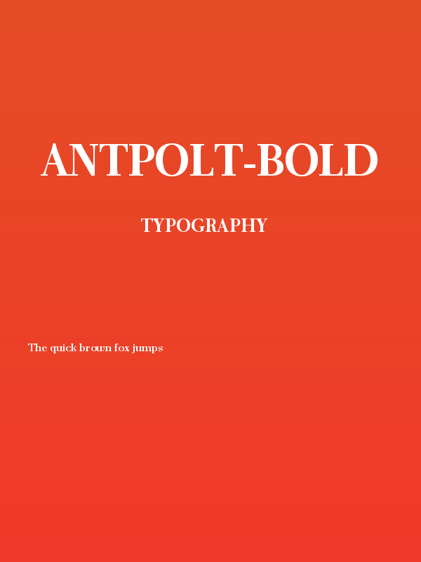 AntPolt-Bold Poster
