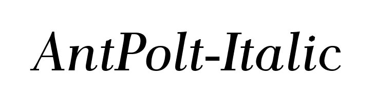 AntPolt-Italic Font