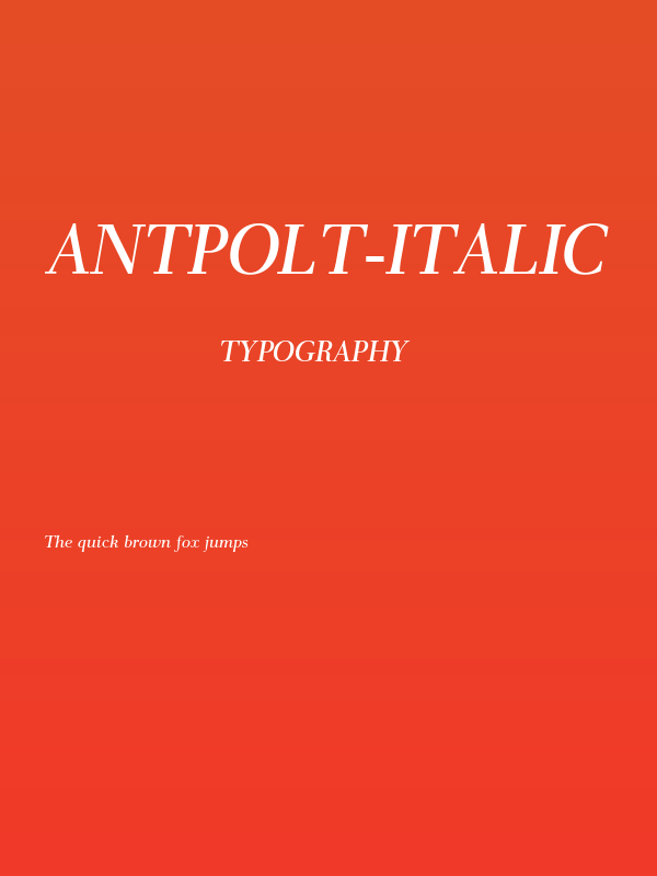 AntPolt-Italic Poster
