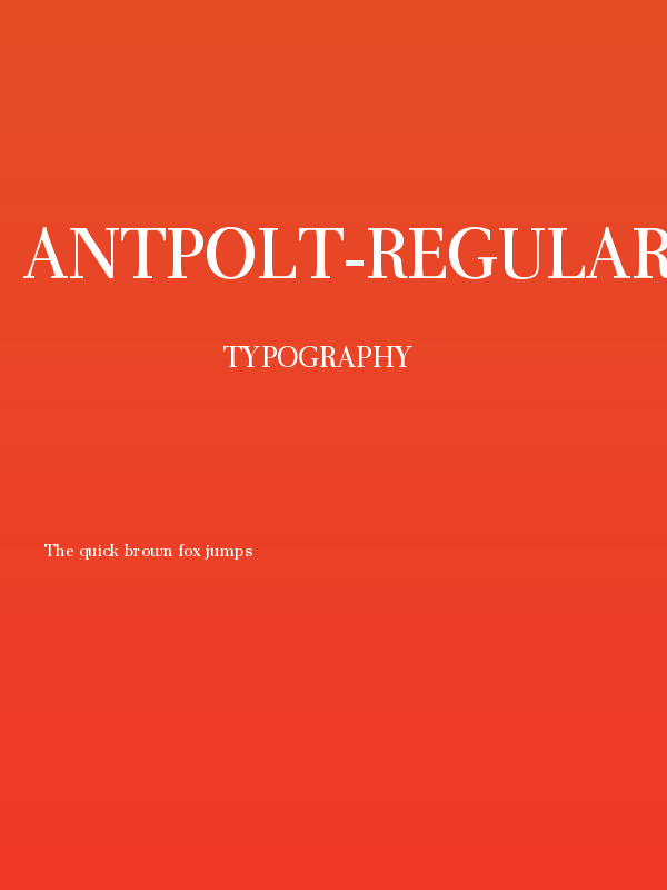 AntPolt-Regular Poster