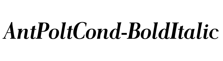 AntPoltCond-BoldItalic Font