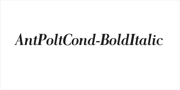 AntPoltCond-BoldItalic Logo