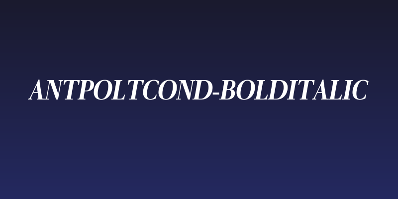 AntPoltCond-BoldItalic Social Header