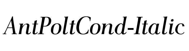 AntPoltCond-Italic Font