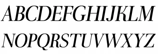 AntPoltCond-Italic Schriftart Groß