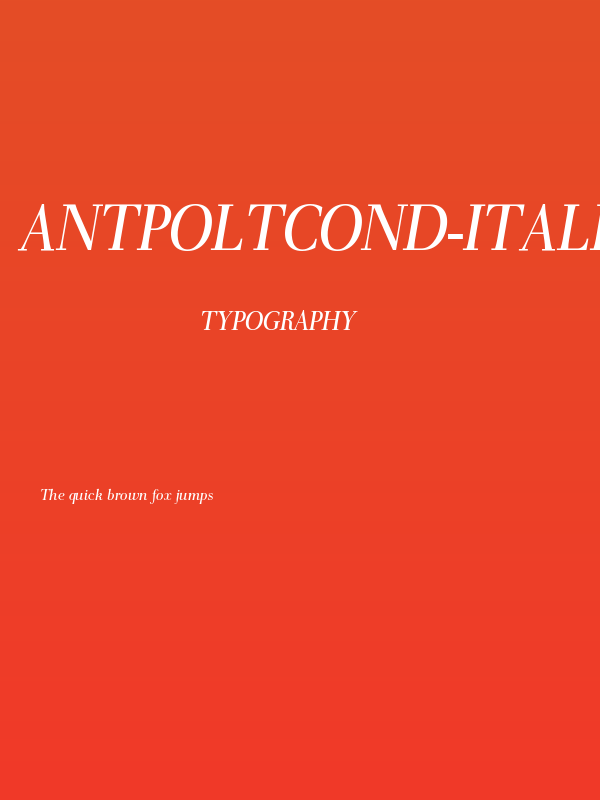 AntPoltCond-Italic Poster