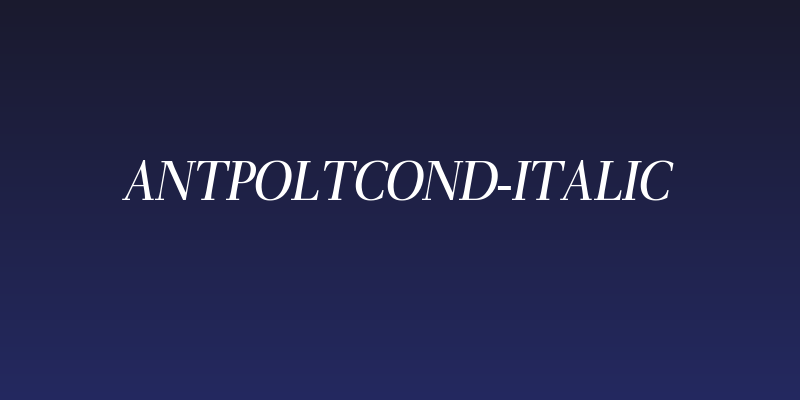 AntPoltCond-Italic Social Header