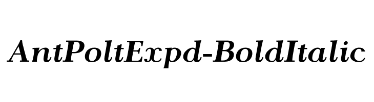 AntPoltExpd-BoldItalic Font