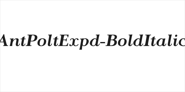 AntPoltExpd-BoldItalic Logo