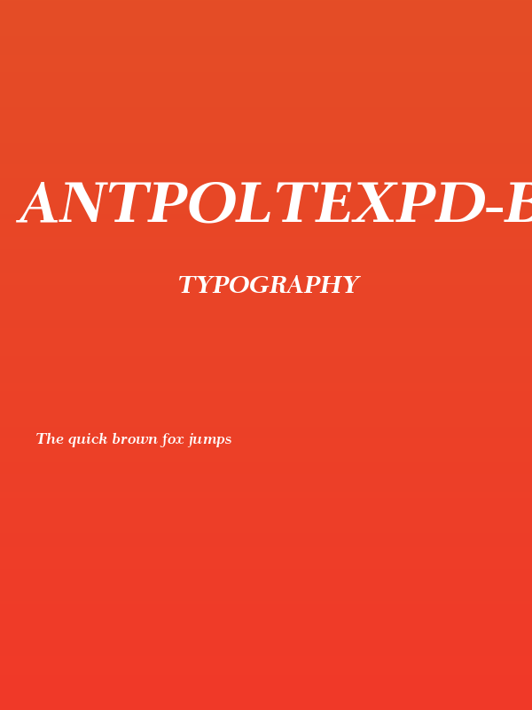 AntPoltExpd-BoldItalic Poster