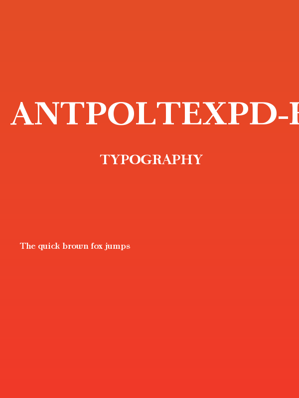 AntPoltExpd-Bold Poster