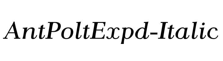AntPoltExpd-Italic Font