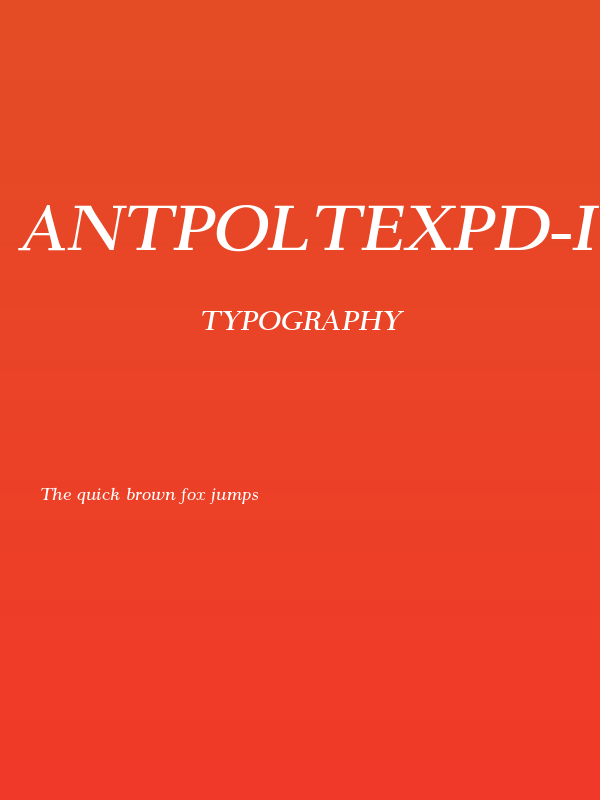 AntPoltExpd-Italic Poster