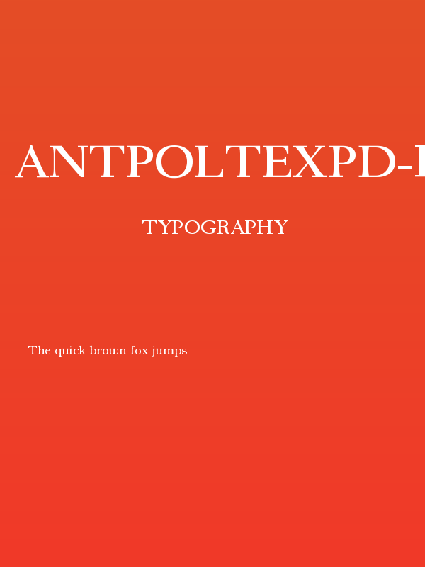 AntPoltExpd-Regular Poster